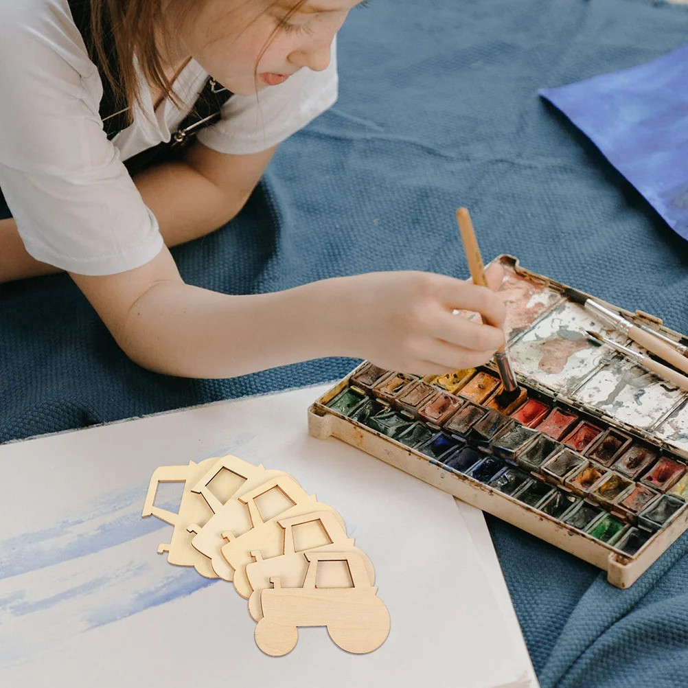 

40Pcs Wooden DIY Cutouts Unfinished Wood Pieces for Crafts Children Painting Decoration Wooden Blanks for Creative Projects