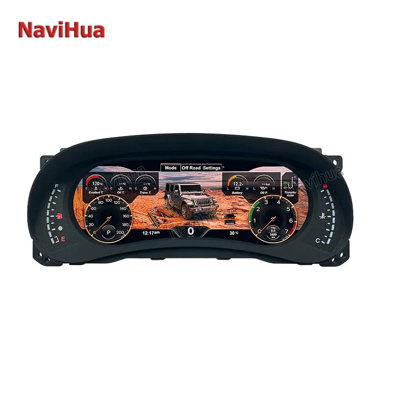 NaviHua 12.3 inch Linux System Instrument Cluster Digital forJeep Wranger 2011-2018 LCD Auto Gauges Dashboard Speedometer