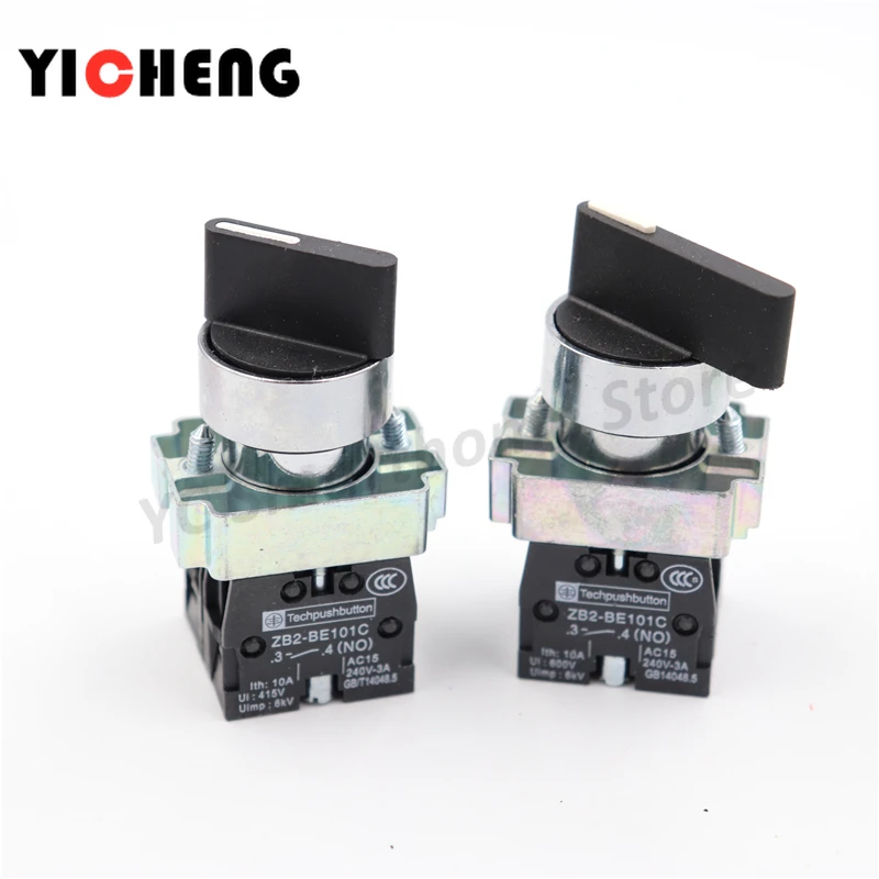 1pcs XB2 Short handle / long handle Second gear / third gear Self-locking /Self- reset  supply start  rotary switch 1NO / 2NO