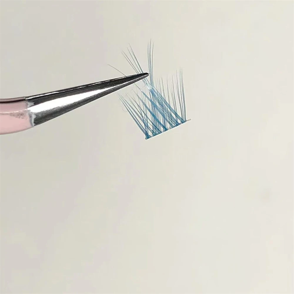 Słodkie fantazyjne różowe i niebieskie sztuczne rzęsy Naturalne grube pojedyncze klastry rzęs Hot Girl Style Cos Narzędzia do makijażu rzęs