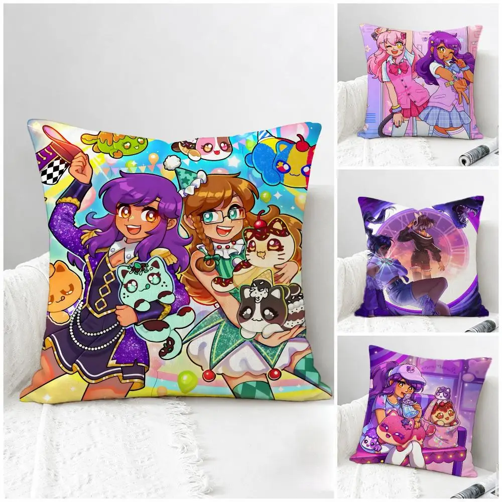 YouTuber Aphmau Cushion Cover Natural Linen Pillowcase Set, All-in-One Decor for Sofa, Bedroom & Chair