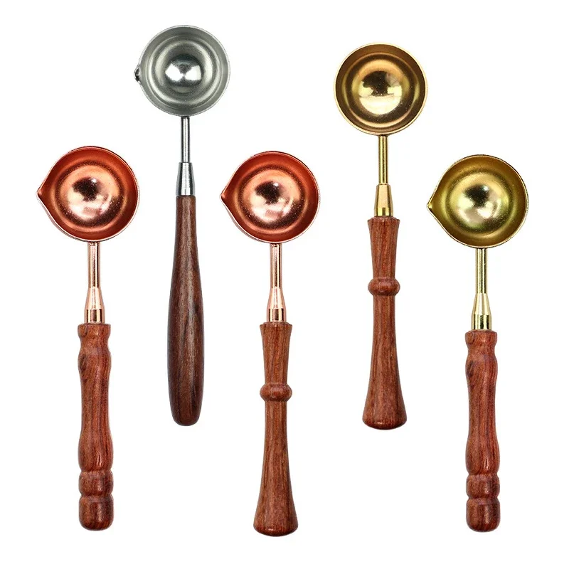 

Новинка, ложки для восковой штамповки, с деревянной ручкой