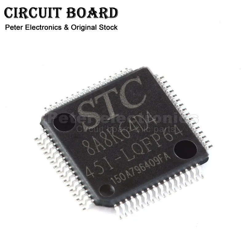 STC8A8K64D4-45I-LQFP64 STC8A8K64D4 8A8K64D4 STC LQFP-64 64KB 51Series FLASH Microcontrollers MCU/MPU/SOC Available (1pcs)