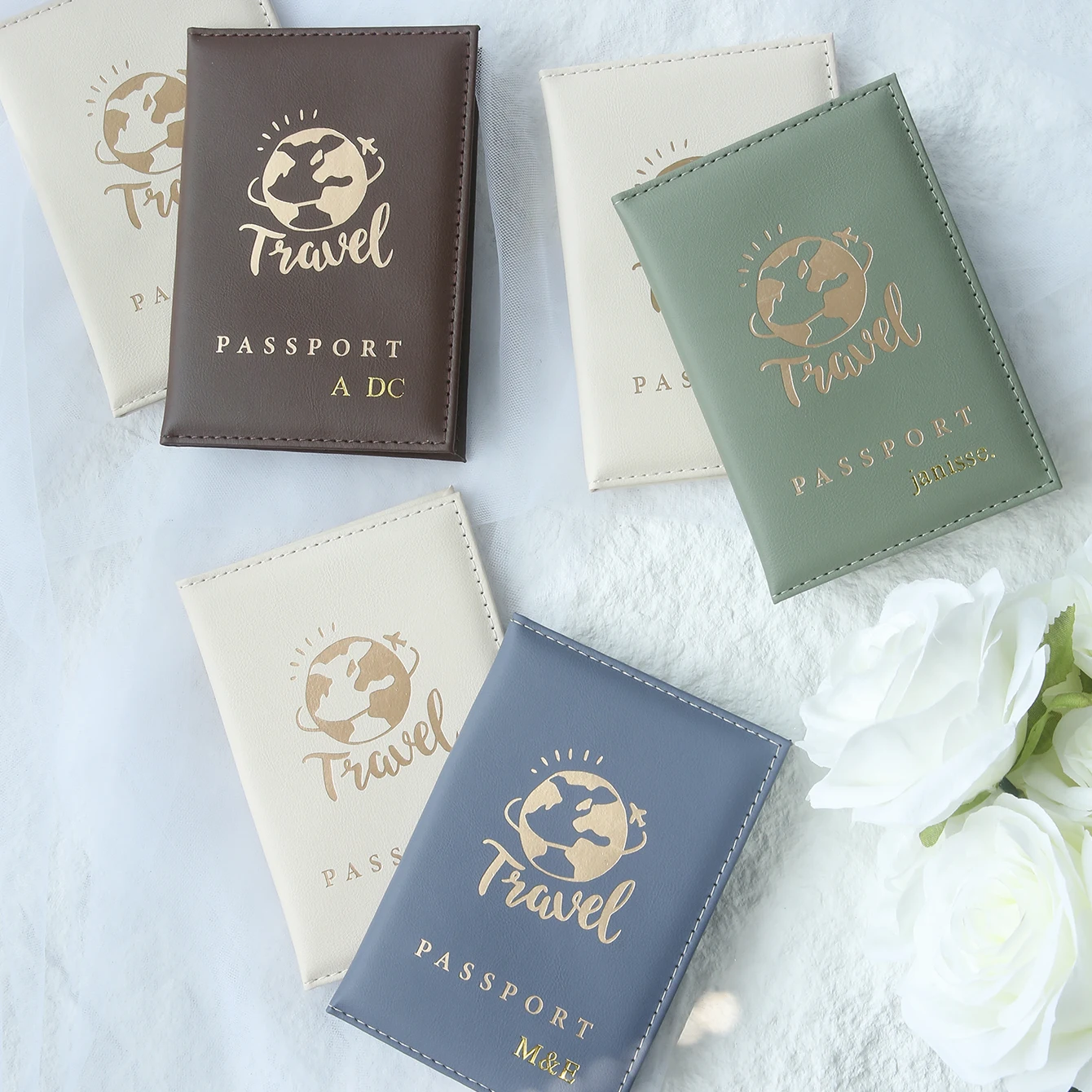 2개 세트 커플 여권 커버, 개인 맞춤형 금박 이름 각 - Travel Accessories Gifts For Her 리뷰 및 가격