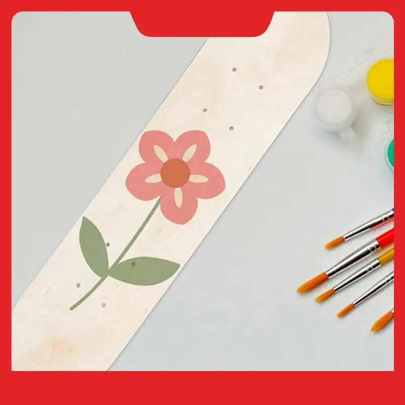 เด็กสเก็ตบอร์ด DIY ภาพวาดไม้ Longboard กีฬากลางแจ้ง Trick สเก็ตบอร์ดสําหรับเด็ก BLANK Graffiti Deck