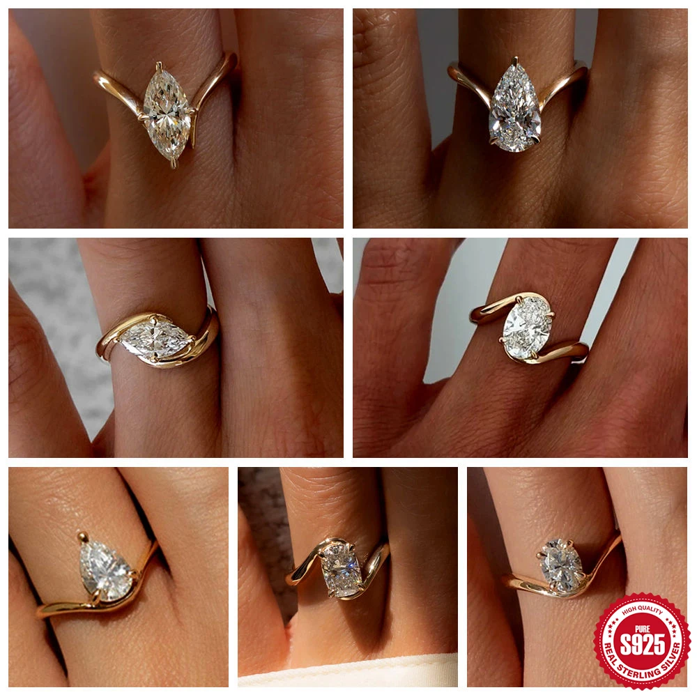 

ROXI 925 Sterling Silver Geometric Lines Shiny Zircon Rings for Women Wedding Band Eternity Stacking Ring Jewelry Girl Gift