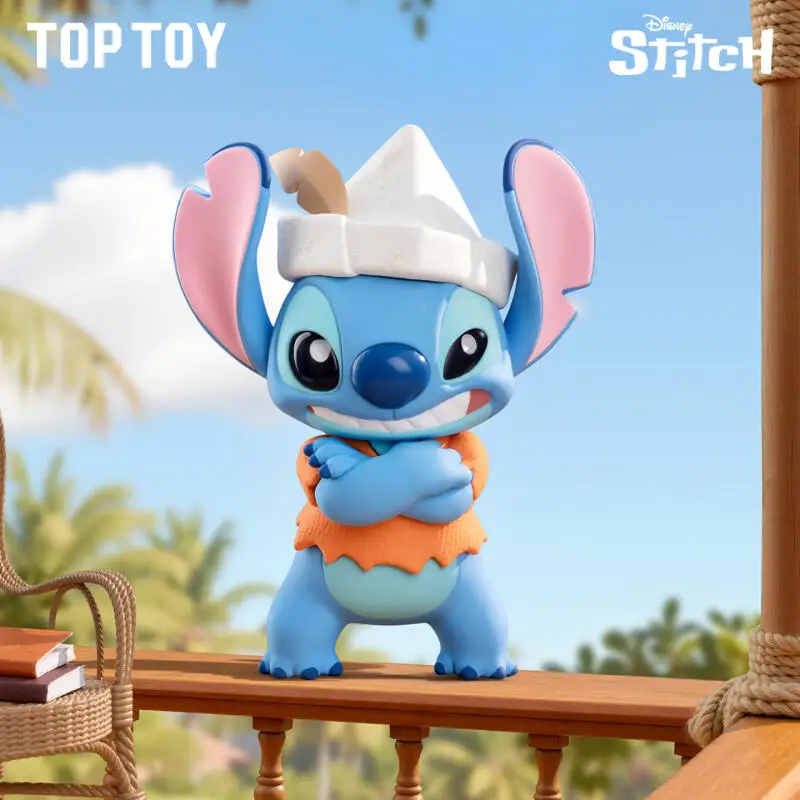 TOPTOY Disney Stitch in Cute Outfits Series Blind Box Mystery Box Toys Kawaii Ornaments Figurines Home Decor Desktop Model
