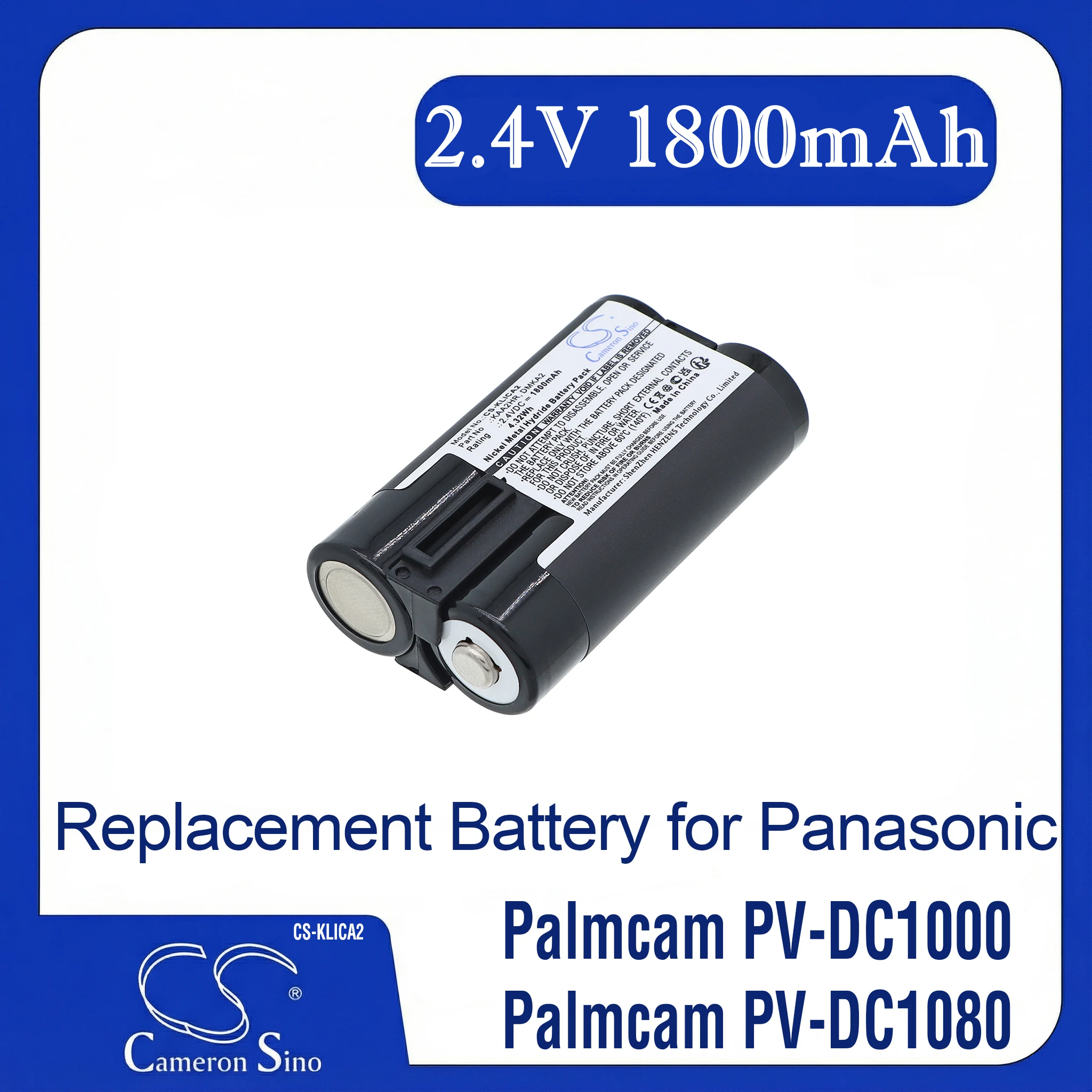Cameron Sino Replacement Battery for Panasonic Palmcam PV-DC1000, Palmcam PV-DC1080, PN