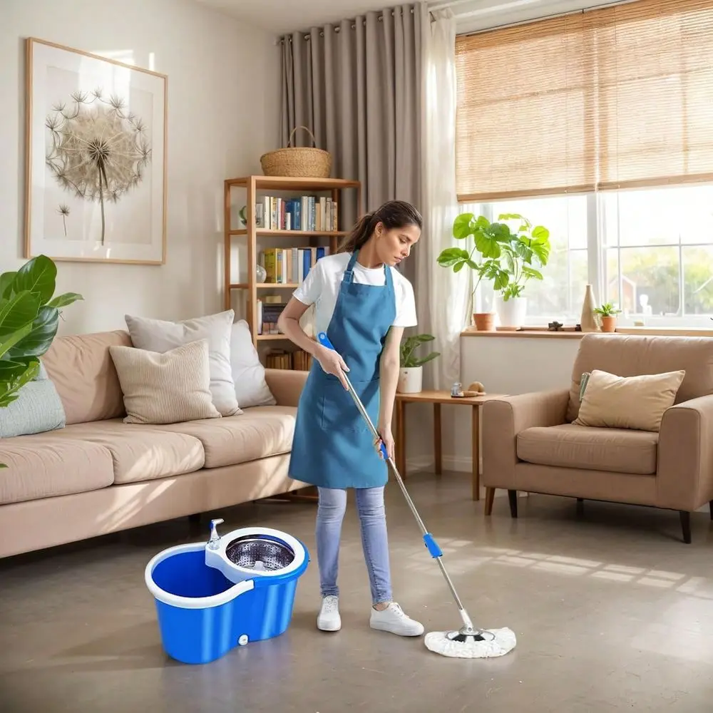 

And Bucket With Wringer Set, Separate Dirty Water With 3 Microfiber Replacement Mop Head Refills, 61 Stainless Steel Adjustable