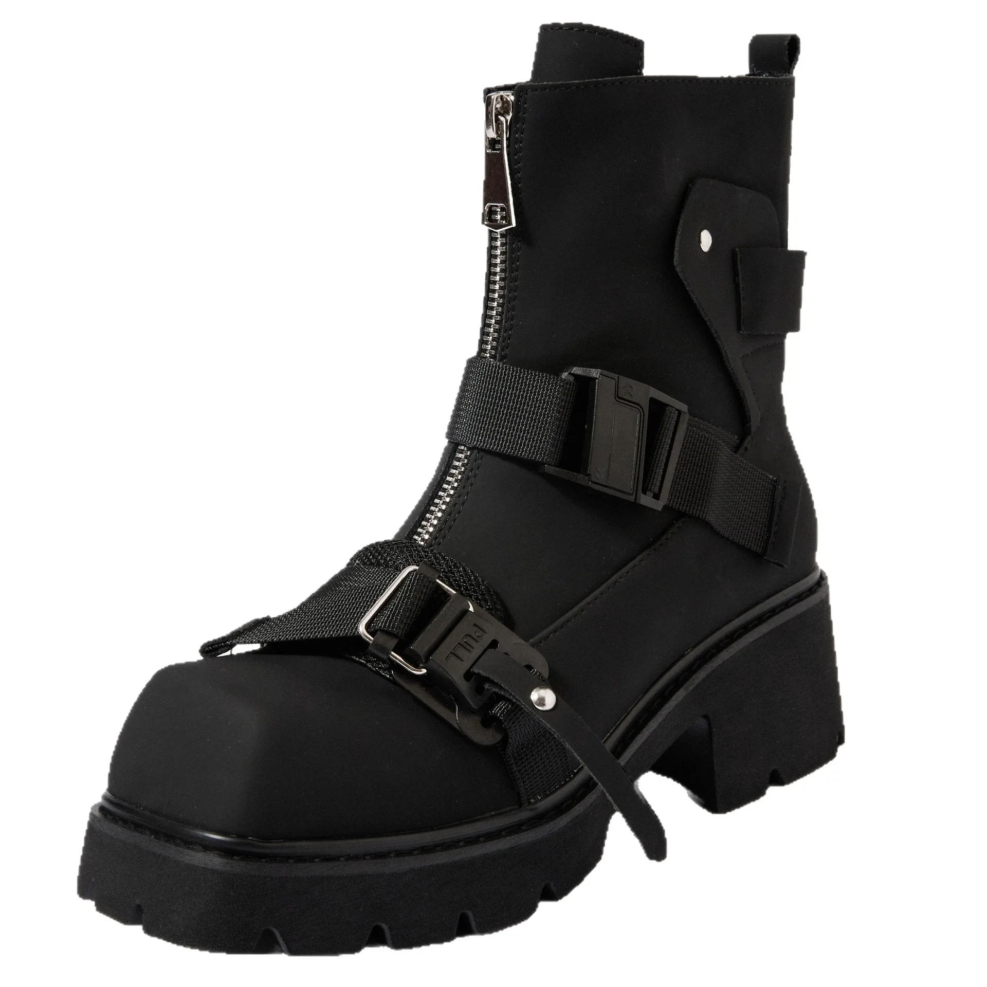 

2025 New Women Autumn and Winter Square Head Niche Darth Vader Mobile Thick-soled Thick-heeled Boots