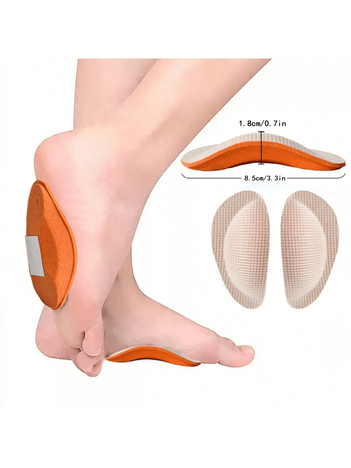 1/2/4ペアEVAアーチサポートハーフパッド、滑り止めクッション、快適なスポーツインソールフットパッド、新学期用品