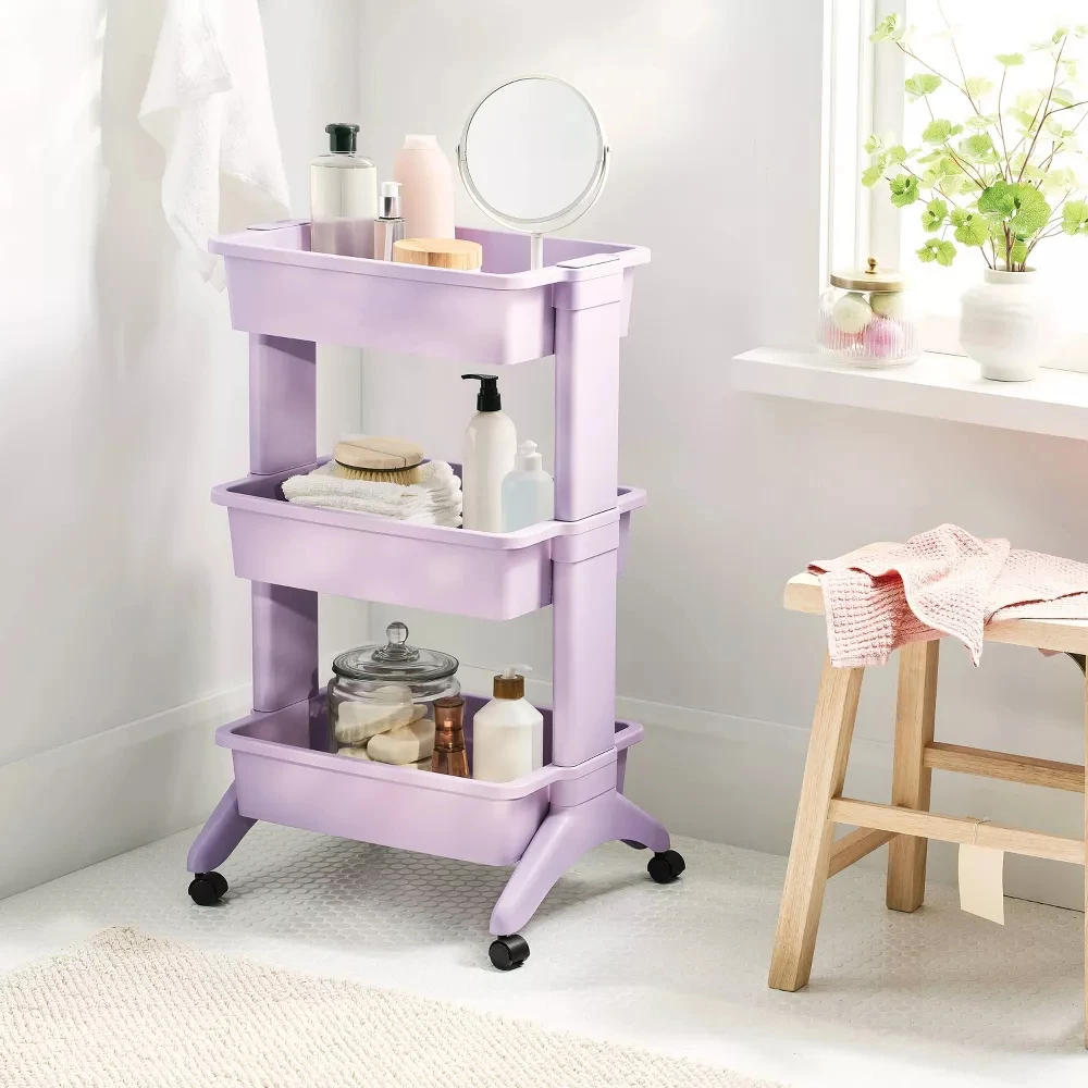 Plastic 3 Tiered Rolling Cart Organizer: The Ultimate Mobile Storage Solution thumbnail