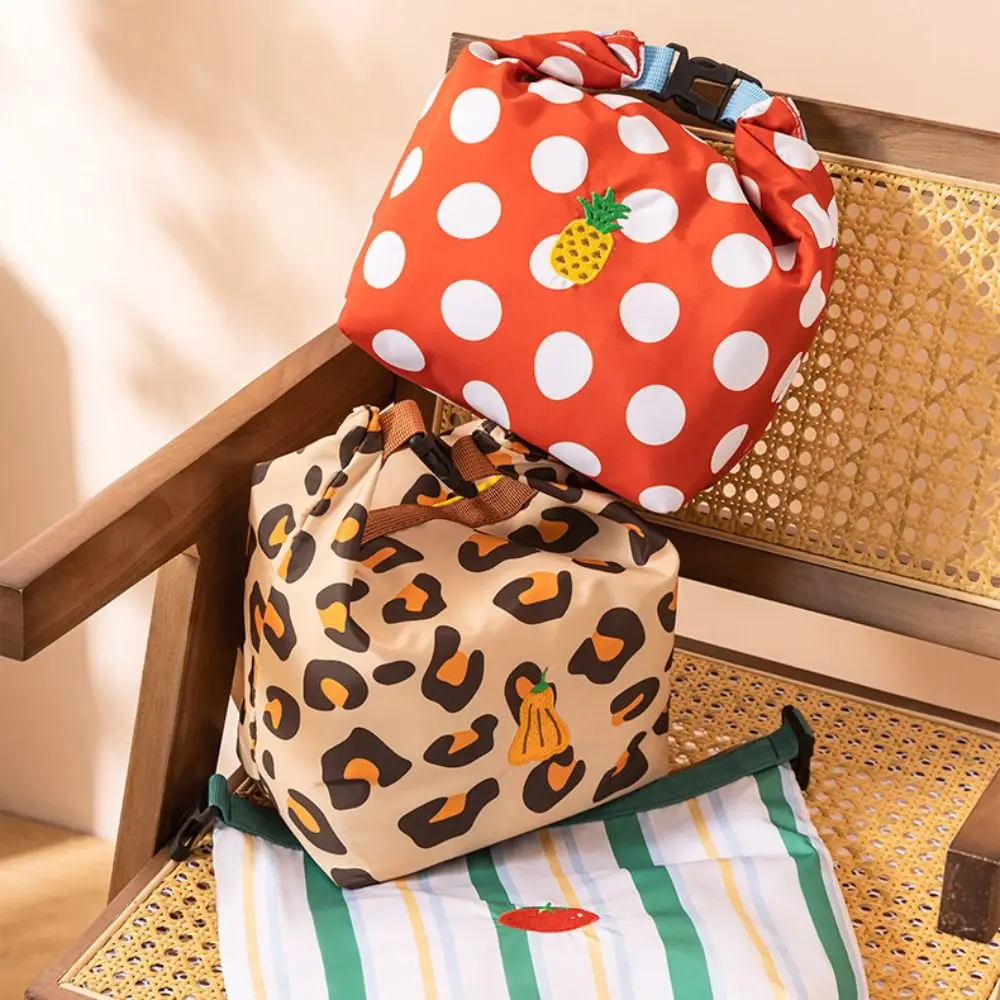 Casual Portable Lunch Box Bag Large Capacity Foldable Lunch Pack Waterproof Cartoon Food Thermal Handbag Outdoor