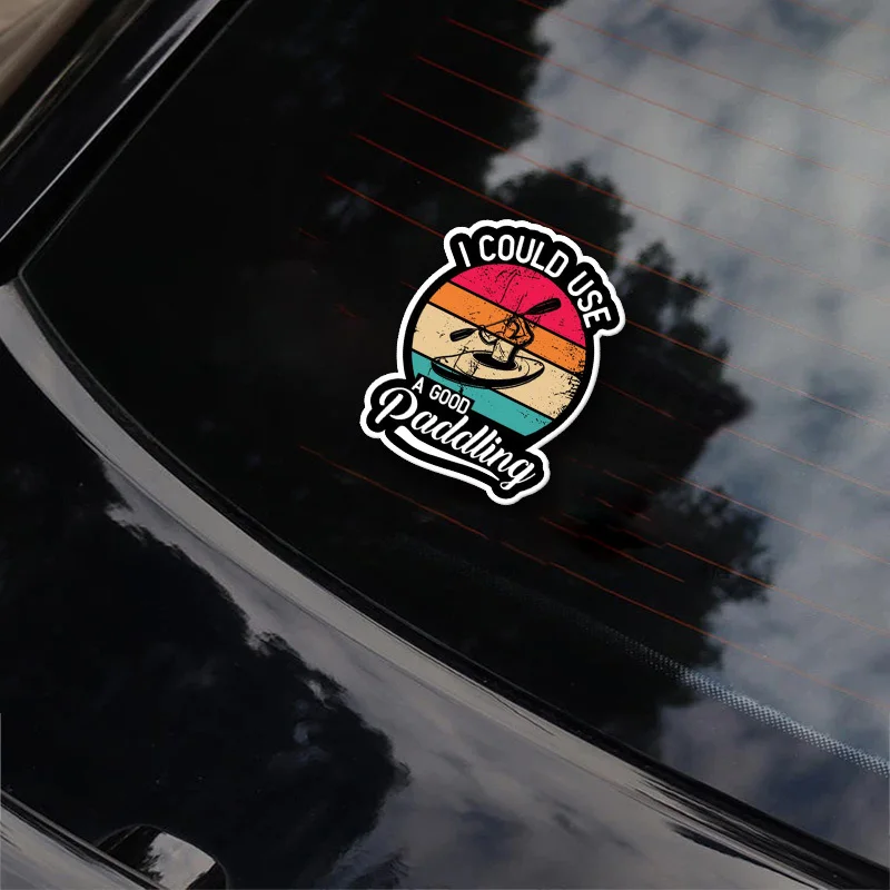 

I Could Use A Good Paddling Kayaker Vinyl Sticker, Waterproof Humorous Decal for Car Laptop Phone Water Bottle
