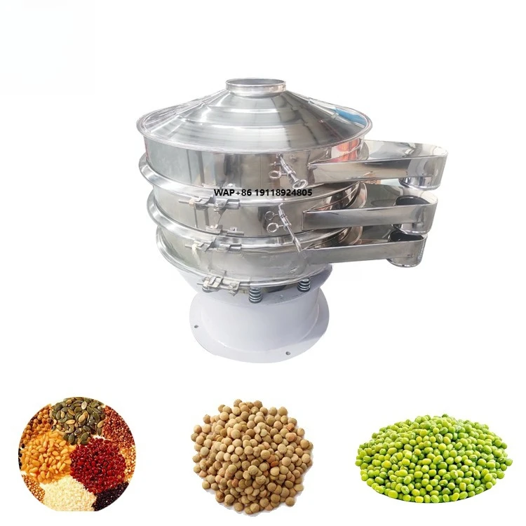 Circular Ultrasonic Sieve Powder Coating Vibrating Screen Sieve Pet Dog Food  Powder Sifter Machine