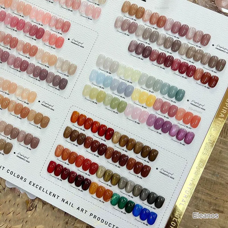 Eleanos 100 Stück * 15 ml transparentes Gel-Nagellack-Set, Maniküre, Herbst-Gelee-Gel, Großhandel, Soak Off UV-LED, klares Gel-Nagellack-Set