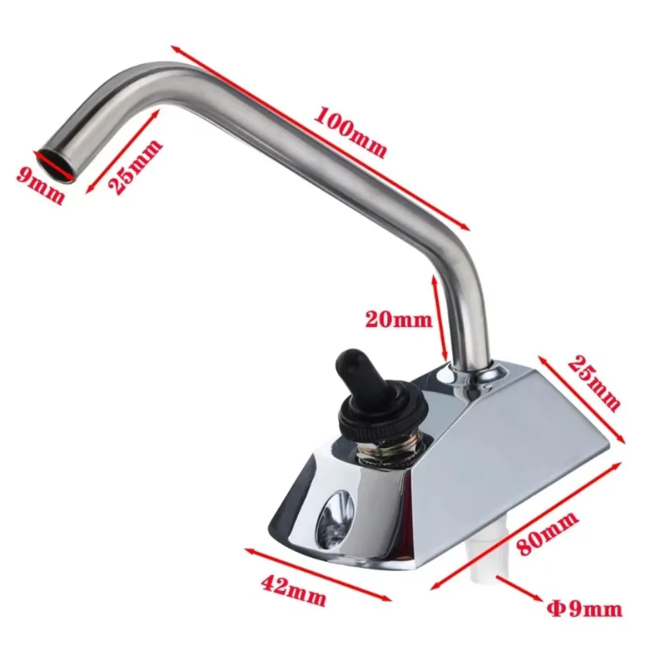 RV Sink Camper Water Faucet Car Caravan Accessories Faucet 12V Electric Camper Tap 360 Degree Rotation Hole Camping Faucet 1set