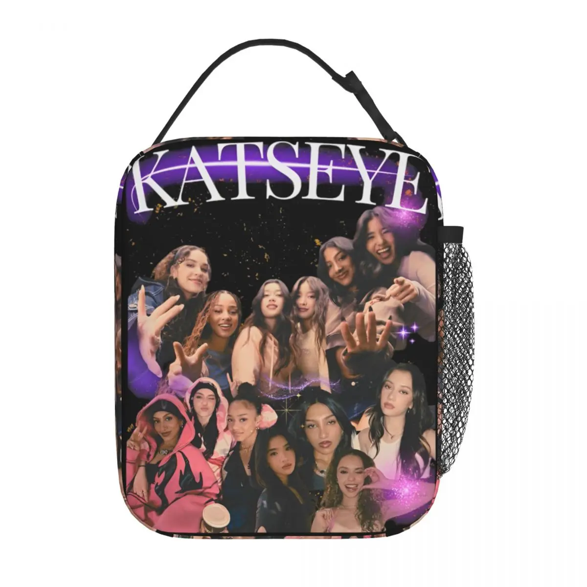 Katseye Gabriela Insulated Lunch Bag Cooler Bag  Meal Container Kpop Group High Capacity Tote Lunch Box Bento Pouch Work Travel