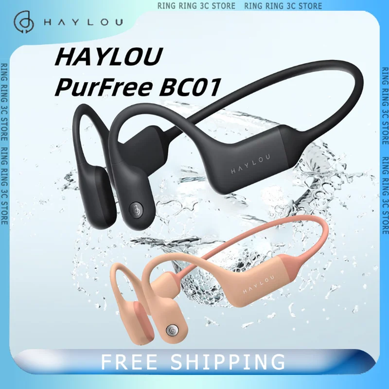 

HAYLOU PurFree BC01 Headphones Bone Conduction Bluetooth Earphones Qcc3044 V5.2 IP67 Waterproof Protect Hearing Sports Headset