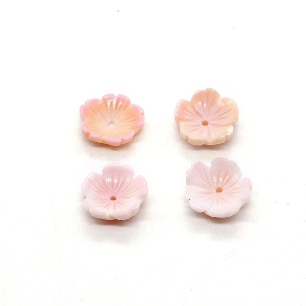 وعاء زهرة على شكل الملكة الطبيعية محارة شل الخرز 10 مللي متر ثقب واحد فضفاض حبة عقد دي اي واي سوار القرط الإكسسوار 1 قطعة