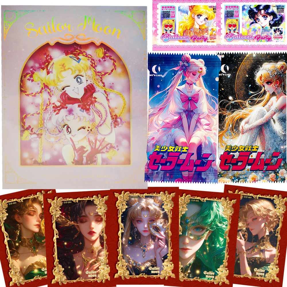 Carte da collezione Anime giapponesi Sailor Moon Arte visiva di alta qualità Carte magiche per ragazze squisite ed eleganti Regali per gli amici