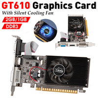 GT610 Graphic Card DDR3 1GB 2GB Gaming Video Card HD VGA DVI Interface PcIex16 2.0 Computer Graphic Video Card Accessories