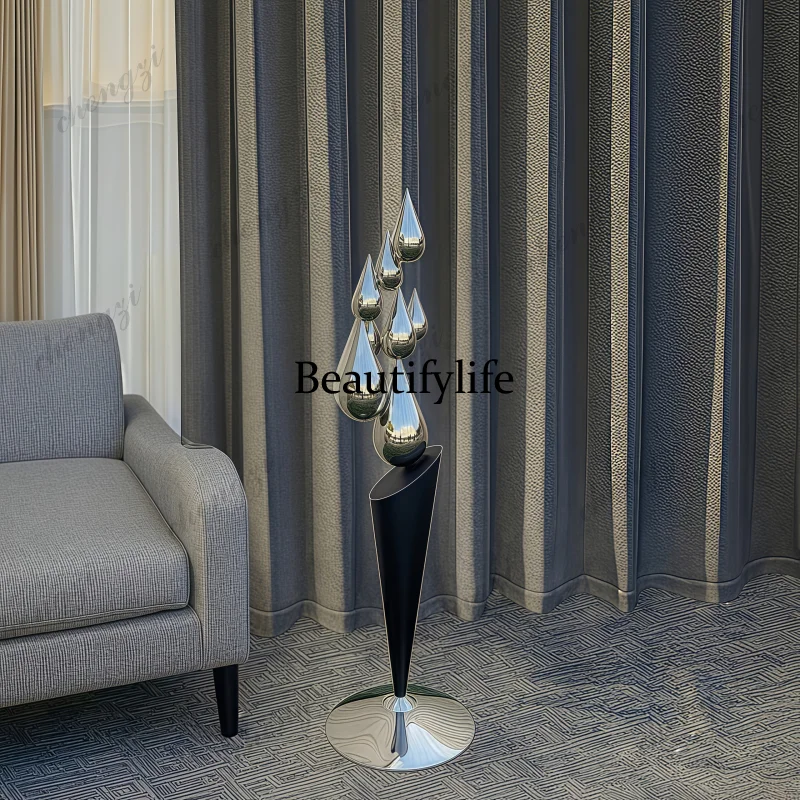 R134 Water drop stainless steel for living rooms, offices, corridors, hotels, shops, interior sculptures and art Decorative orna