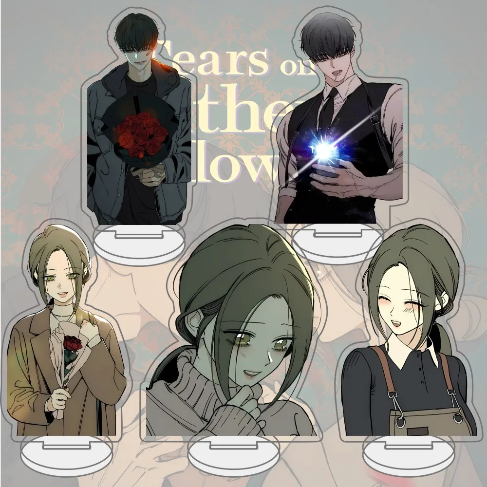 Tears on a Withered Flower Cute New 10cm Acrylic Stand keychain Plate Kawaii Anime Fans Gift Student Festival Room Decor