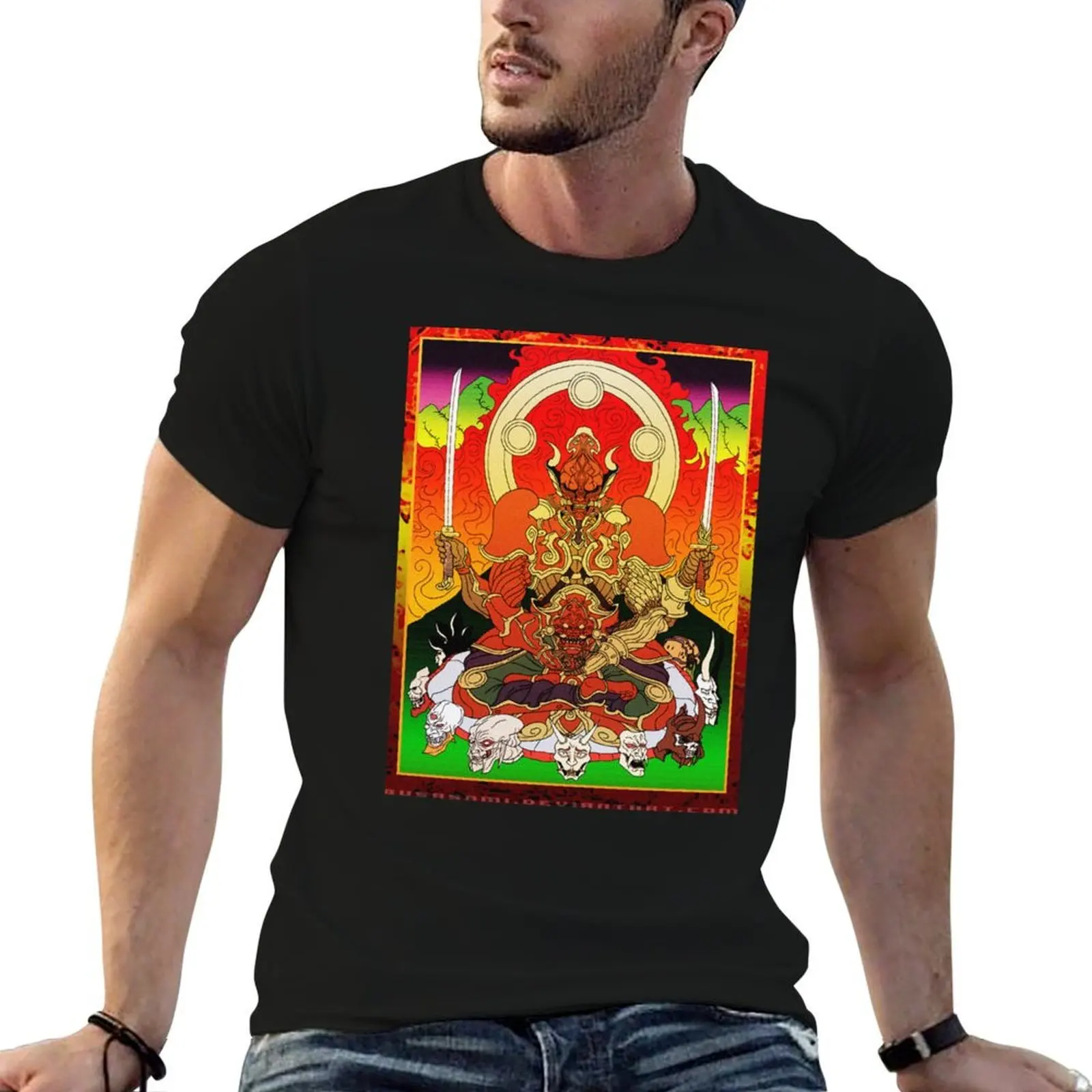 

Yoshimitsu, Tekken and Soul Calibur, Buddhism Art Style T-Shirt anime t shirts oversize T-Shirt