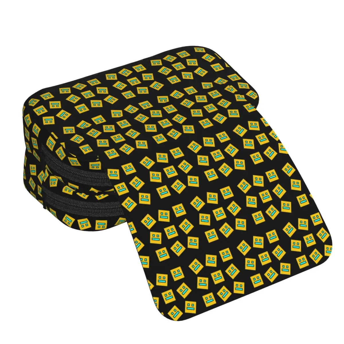 Video Game Geometry Dash Pencil Case for Kids Gifts Pen Box Pencil Bag Stationery Supplies Pen Holder Bag