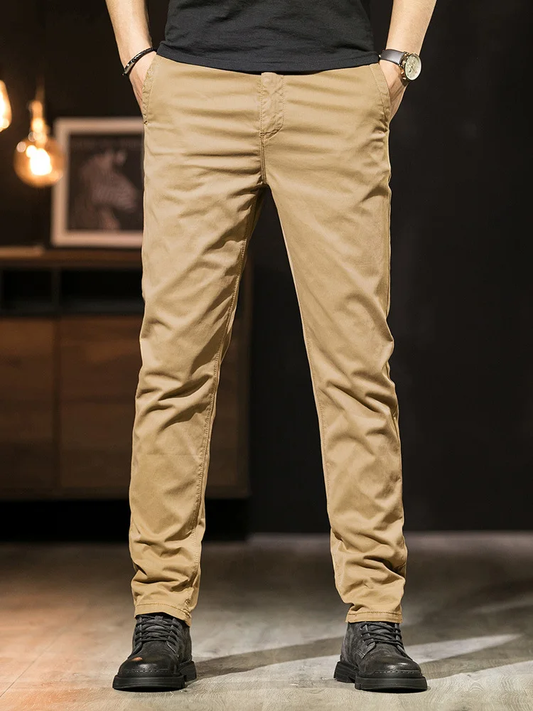 

Мужские повседневные хлопковые рабочие брюки, прямые брюки, весна-лето, новые брюки для отдыха на открытом воздухе, модные молодежные брюки больших размеров