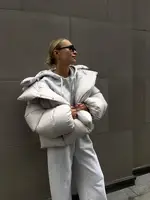 Women Autumn Winter Warm Coat Thick Parkas Long Sleeve Parkas Female Street Fashion Hoodies Woman's Cotton-padded Jacket 2025 3