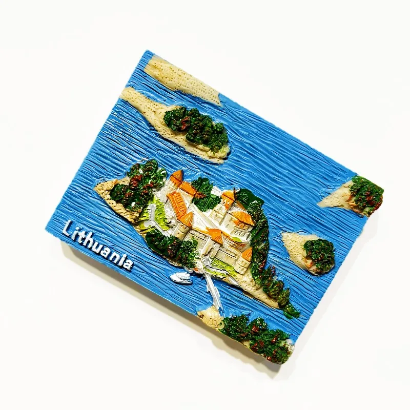 Lithuania Fridge Stickers Galve Travel Souvenirs Trakai Castle Fridge Magnets Home Decoration Wedding Gifts