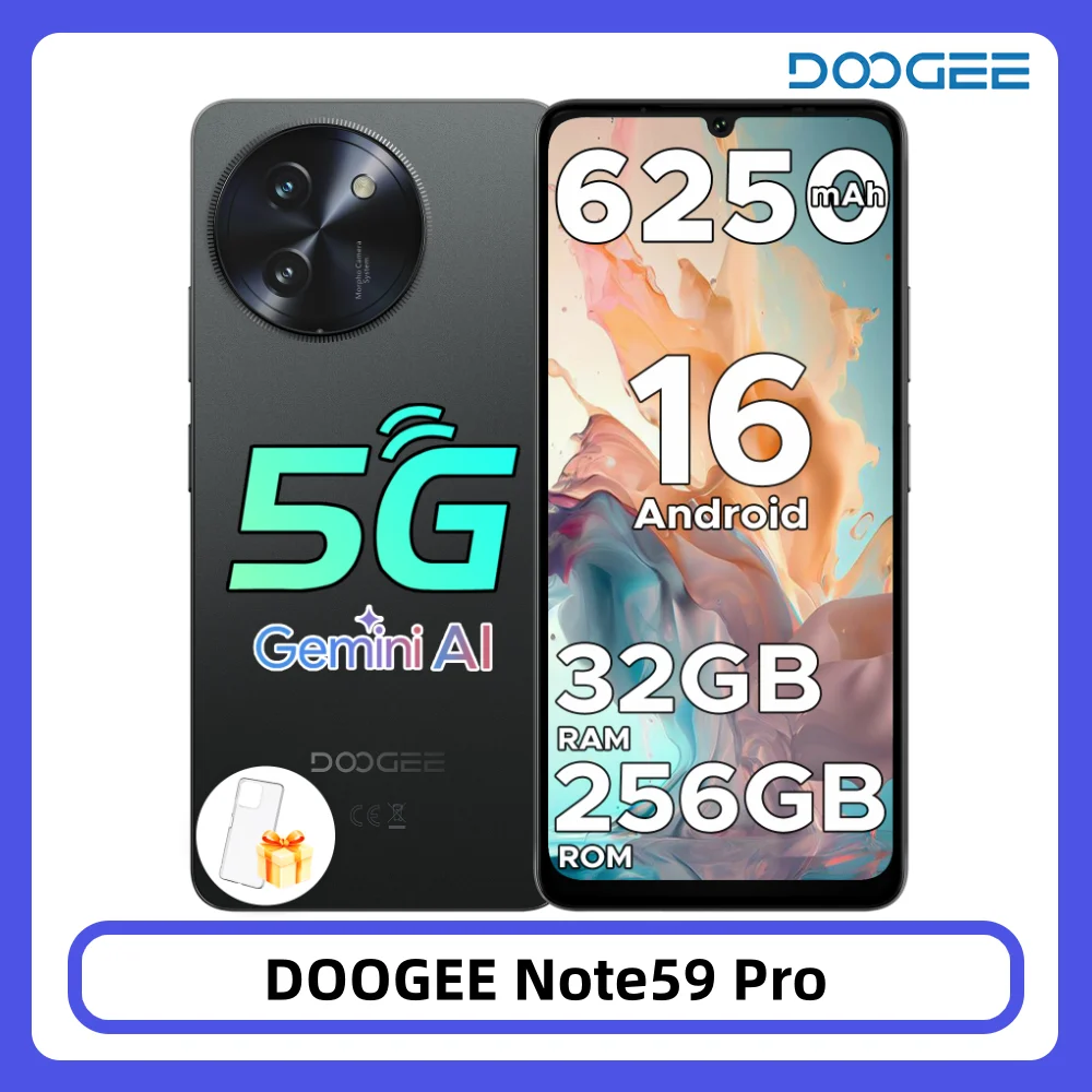 DOOGEE Note59 Pro 5G Smartphone 32GB 256GB 6.75