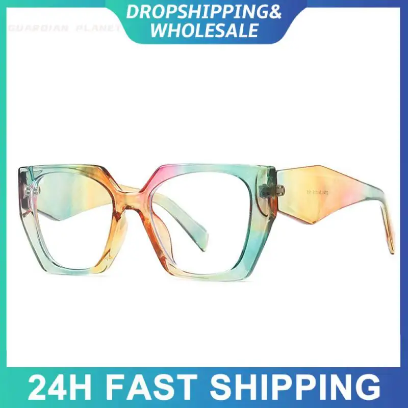 Retro Cat Eye Colorful Sunglasses Women Fashion Irregular Framework Polygon Gradient Shades UV400 Men Glasses Fishing Eyeglass