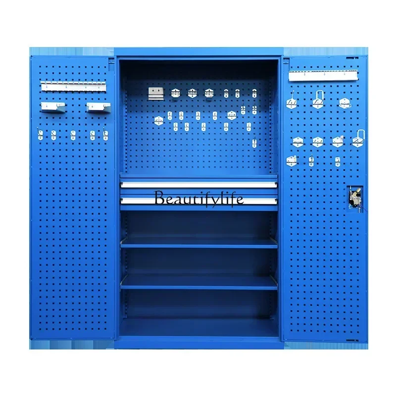 yj21  Heavy-duty Tool Cabinet Auto Repair Workshop Storage Cabinet Thickened Double Doors