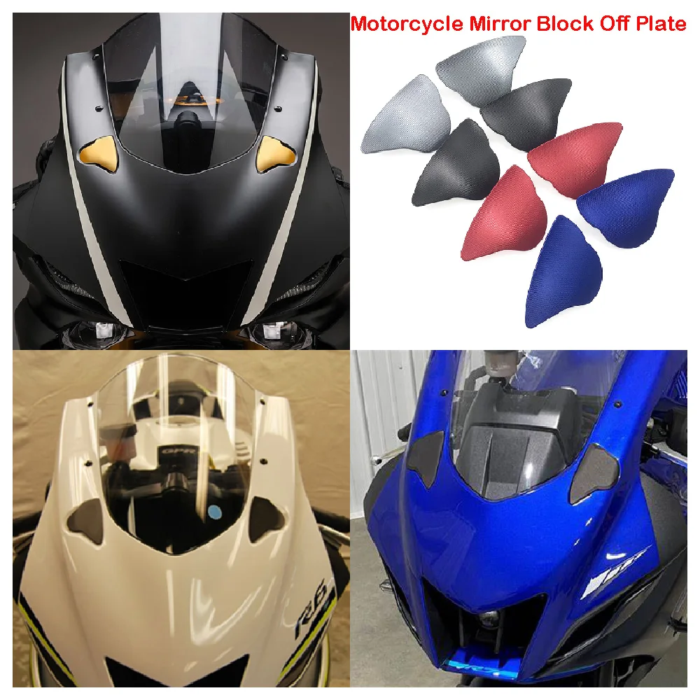 

Fits for Yamaha YZF-R7 R6 ABS YZF R7 YZFR7 YZFR6 YZF-R6 2017-2025 Motorcycle Mirror Block Off Plates Mirrors Base Hole Caps Kits
