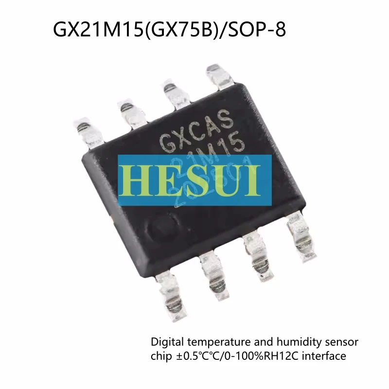 Original GX21M15(GX75B) SOP-8 digital temperature sensor chip ±0.5℃ I2C interface