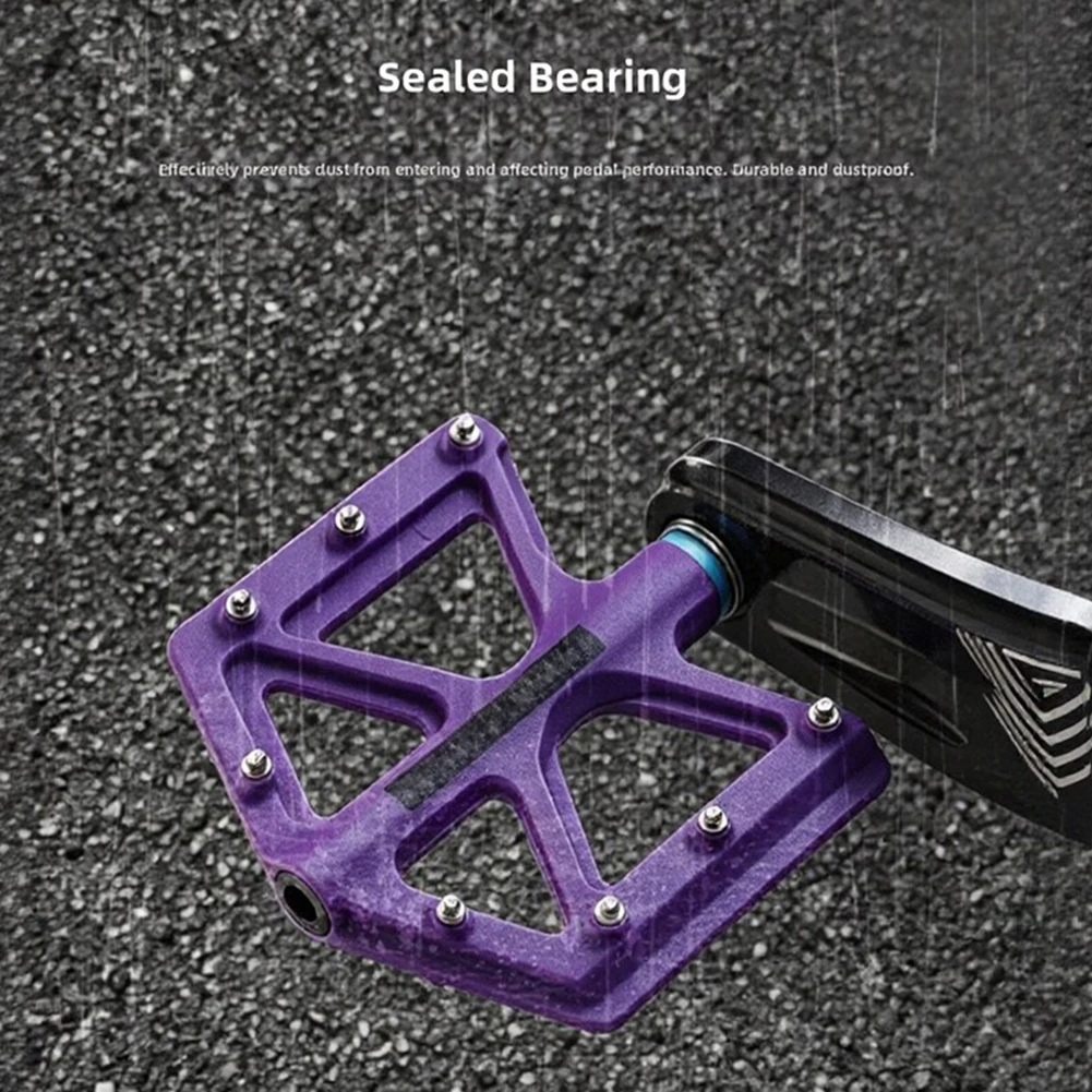 Foldable Bicycle Pedals 170g Light Nylon Pedal With TC4 Axle Non-slip Platform Design General Spare Accessories
