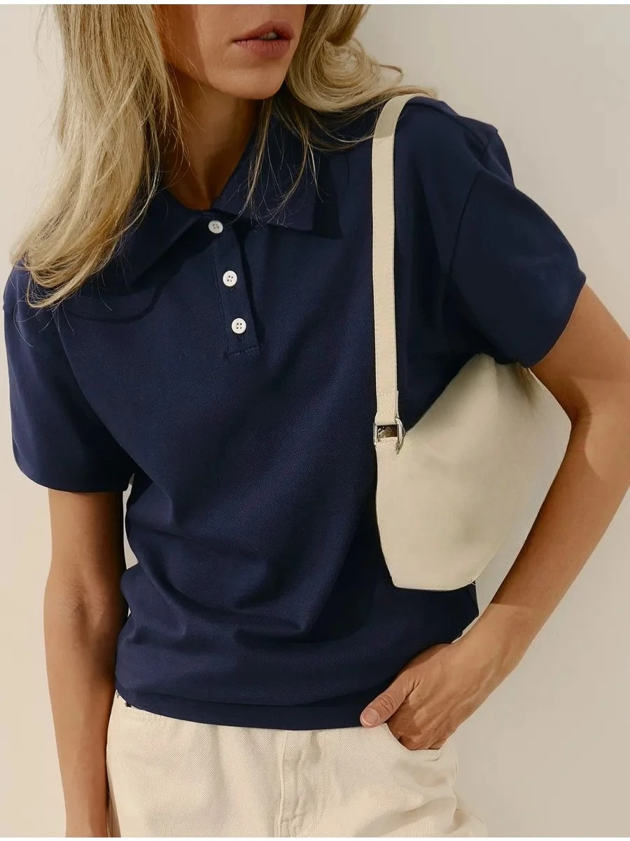 Summer fashion Polo Shirts Casual Style Women's Men Breathable Golf Shirts Tee Tops Unisex Streetwear Trendy Oversized White