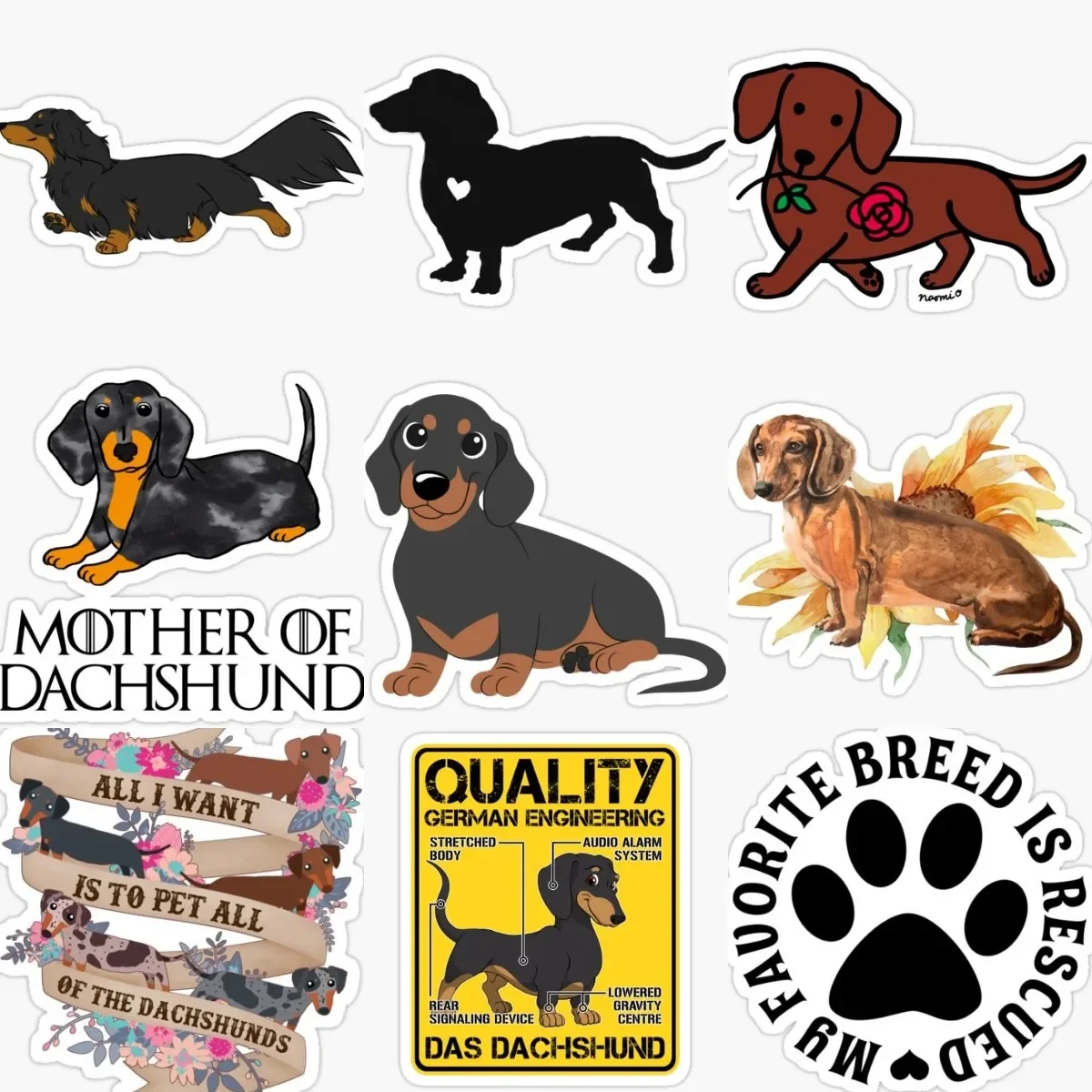 

Dachshund Dog Pets Creative Sticker Laptop Vinyl Car Accessories Motorcycle Truck Wall Door Doghouse Window Helmet Glass Decal