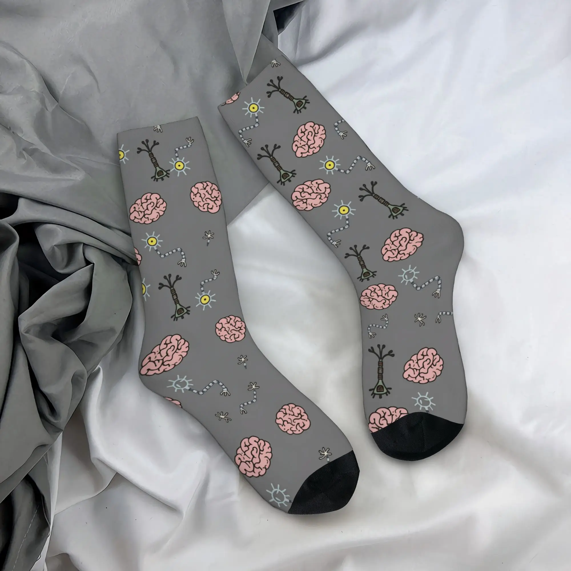 Neuro Brain Time! Let's Have Some Synapse Fun  Socks  Anti-Slip Stockings Couple Breathable Running Socks  Funny Graphic Socks