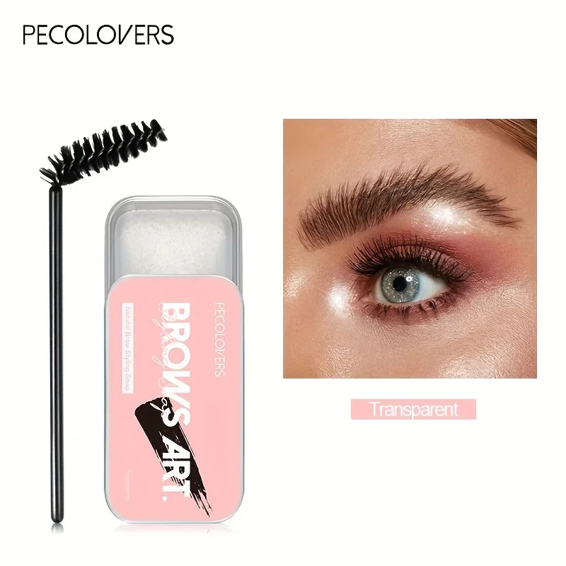 1Pcs Natural Transparent Pomade Eyebrow Styling Soap Brows Gel Wax Fixer With Brush Make-up for Women Eyebrow Cosmetics