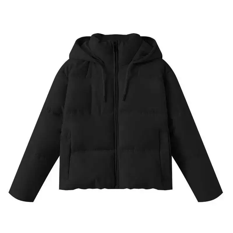 Autumn And Winter Women's Slim-Fit Warm Zip-Up Hooded Jacket Stylish Multifunctional Loose-Pocket Cotton Outwear