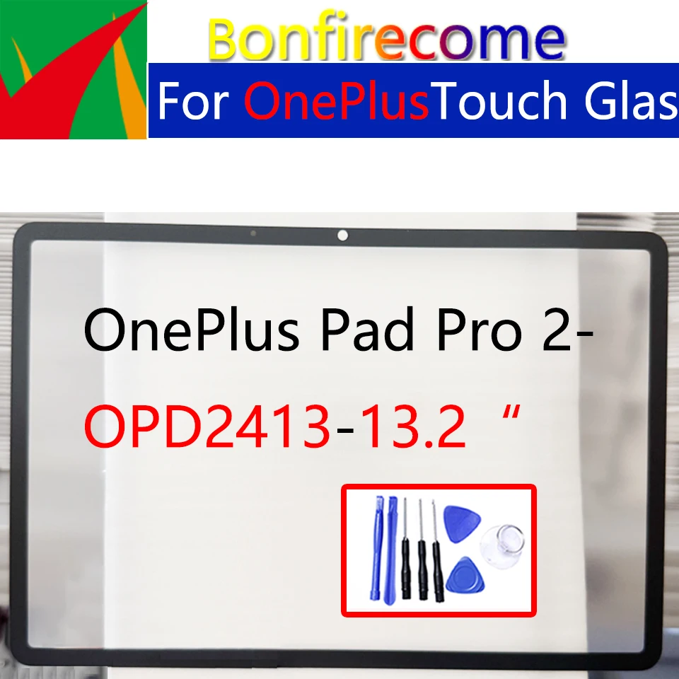 

13,2 дюйма для OnePlus Pad 2 Pro, сенсорная панель планшета, передняя внешняя стеклянная линза ЖК-дисплея с заменой OCA