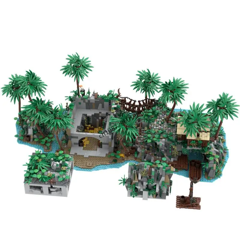 Novo 4008 pçs moc europeu medieval piratas série dominica ilha do tesouro modelo diy ideias criativas crianças brinquedo presente blocos de construção