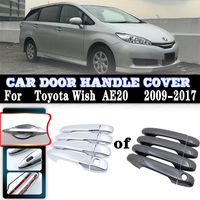 For Toyota Wish Car Accessories 2009~2017 AE20 MK2 Auto Door Handles Covers Exterior Scratch Protective Decor Car Accessories