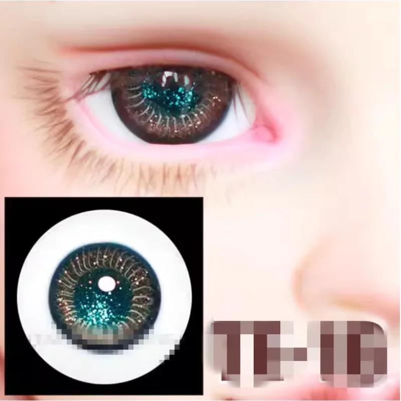 Bjd Doll Eyes Layered Grain Glass Eyeball  1/6 1/4 SD.14mm 16mm  Free Box Doll Accessories GA10