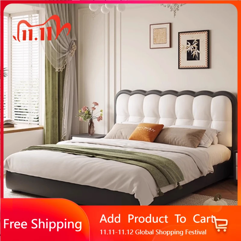 

Bedroom Frame Massage Bed Double Luxury Human Dog Modern Bed Sofa Headboards Simple Design Letto Matrimoniale Home Furniture