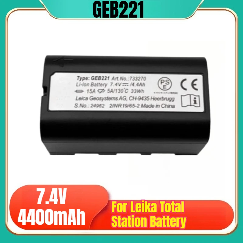 

7.4V 4400mAh GEB221 Total Station Battery for Leika TS02 TS06 TS09 TS1201 TC1201+ TPS1200 TS802 GPS1230